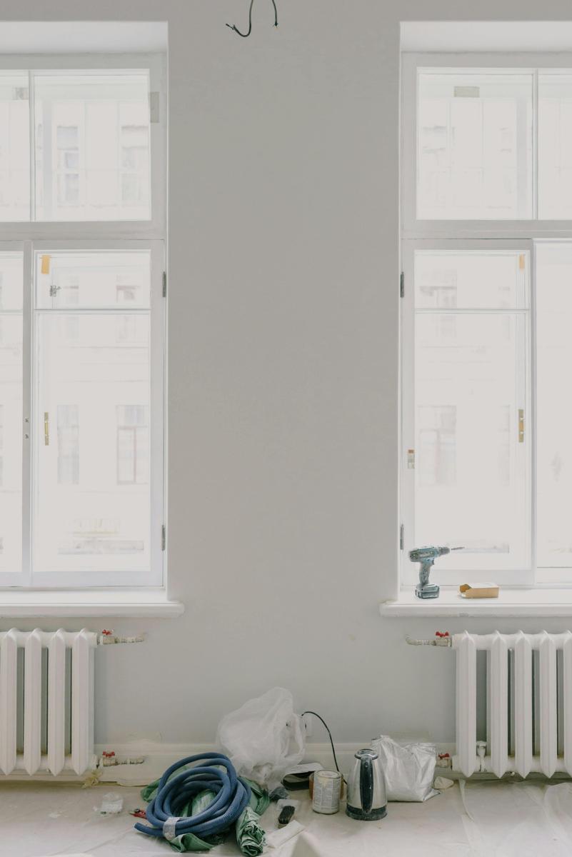 PVC window installation